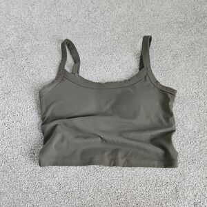Nuuds Olive Green Crop Tank